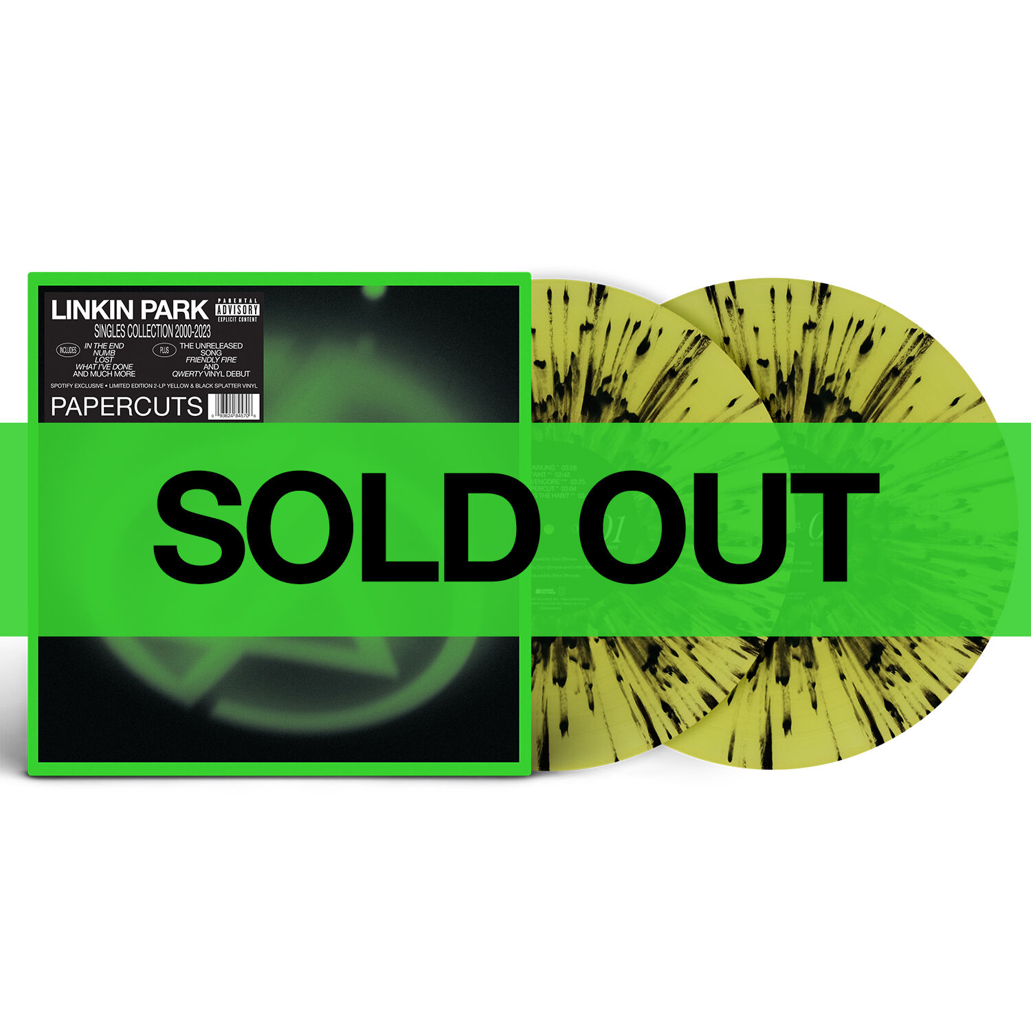 PAPERCUTS LIMITED EDITION SPOTIFY EXCLUSIVE YELLOW & BLACK SPLATTER VINYL  2LP